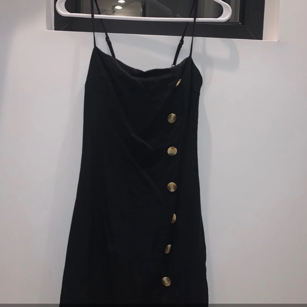 Nasty gal black button dress
